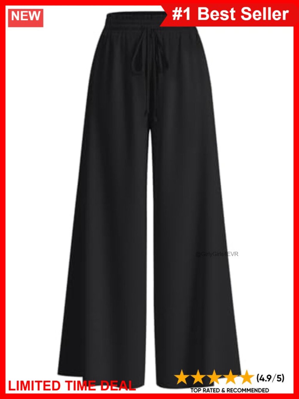 Womens Wide Leg Boho Floral Palazzo Pants Polyester Pull On